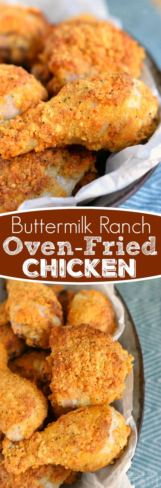 Buttermilk Ranch Oven Fried Chicken - Mom On Timeout