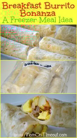 Breakfast Burrito Bonanza - A Freezer Meal Idea