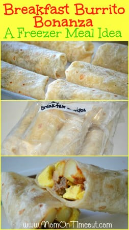 Breakfast Burrito Bonanza - A Freezer Meal Idea