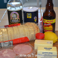 eggs benedict ingredients on kitchen counter