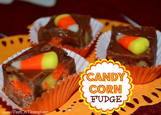 Candy Corn Fudge | MomOnTimeout.com #halloween #fudge #recipe