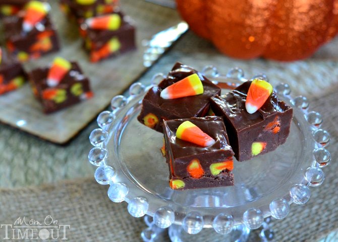 Candy Corn Fudge | MomOnTimeout.com #halloween #fudge #recipe