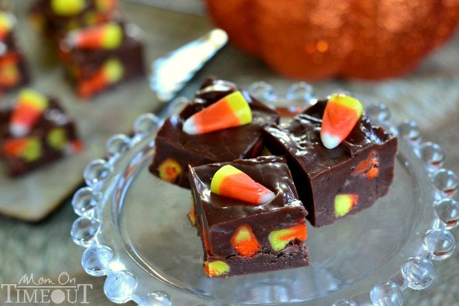 Candy Corn Fudge | MomOnTimeout.com #halloween #fudge #recipe