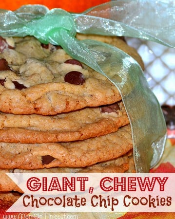 Giant Chewy Chocolate Chip Cookies | Mom On Timeout