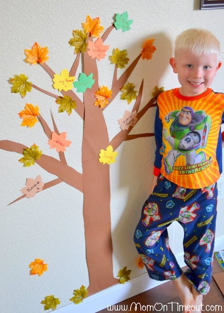 Our Thanksgiving Tree - A terrific way to show thankfulness this holiday season! | MomOnTimeout.com