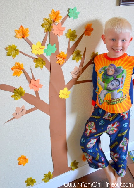 Our Thanksgiving Tree - A terrific way to show thankfulness this holiday season! | MomOnTimeout.com Our Thanksgiving Tree - A terrific way to show thankfulness this holiday season! | MomOnTimeout.com