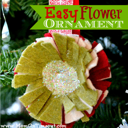 Easy Felt Flower Ornaments