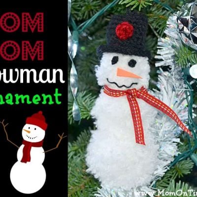 Pom Pom Snowman Ornament