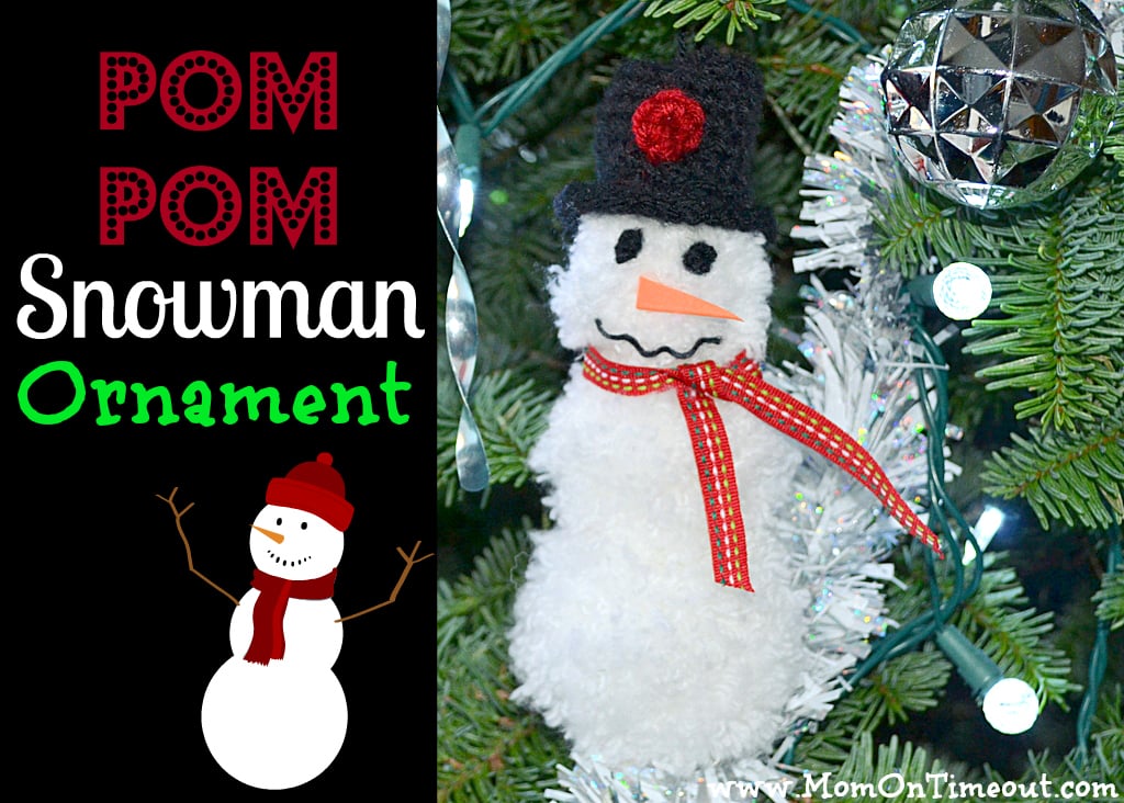 Pom Pom Snowman Ornament