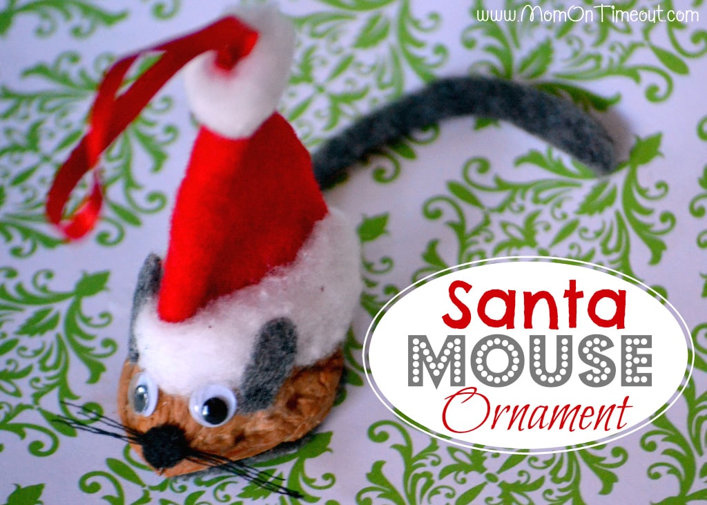 Santa Mouse Christmas Ornament Tutorial