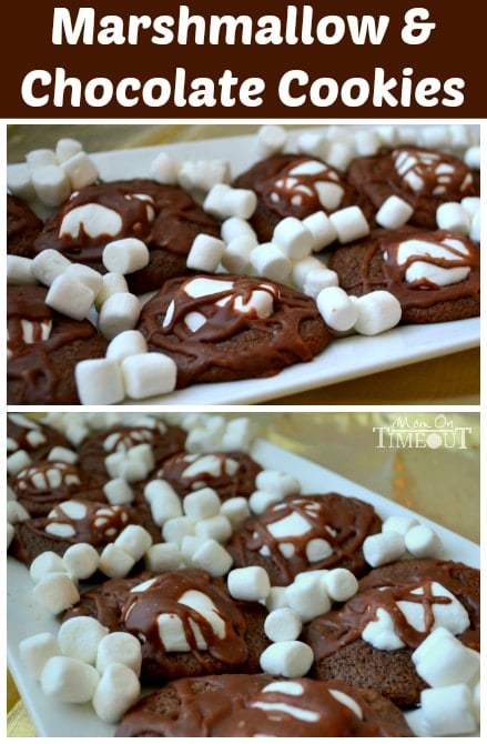 Kids go crazy for these Marshmallow and Chocolate Cookies! | MomOnTimeout.com