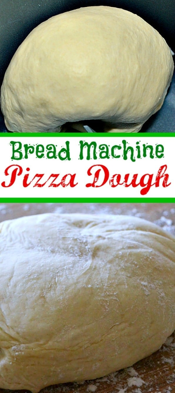 The BEST pizza dough recipe and it's made in the bread machine! So easy, so delicious, so versatile! You're going to want to make this at least once a week! // Mom On Timeout #pizza #dough #recipe #breadmachine #dinner #dinnertime