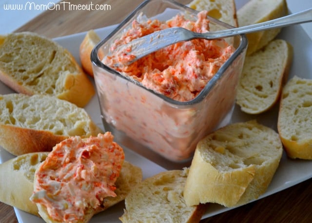 5 Cheese Roasted Red Pepper Spread | Mom On Timeout - Just as delicious as it sounds! #appetizer #recipe