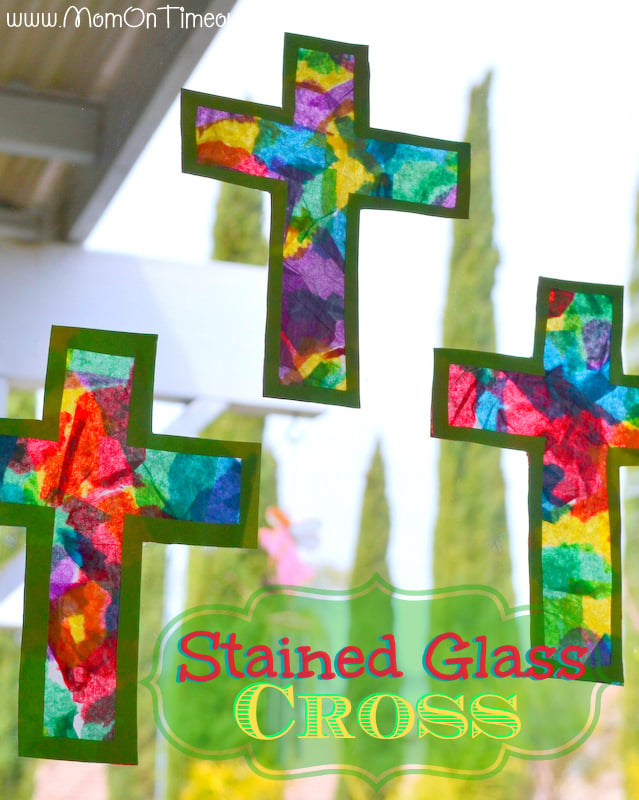 Stained Glass Cross Craft - Mom On Timeout