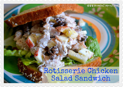 Rotisserie Chicken Salad Sandwich | MomOnTimeout.com - Rotisserie Chicken Salad Sandwich recipe that utilizes the delicious and convenient flavors of a Rotisserie Chicken! #sandwich #recipe