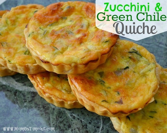 zucchini and green chile quiche