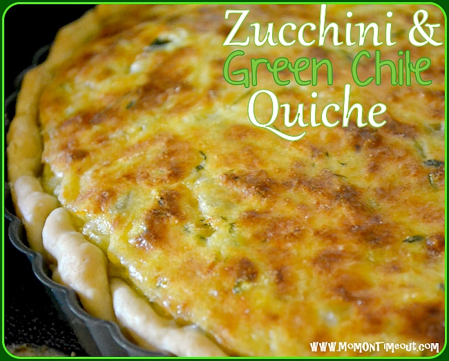 Zucchini and Green Chile Quiche | MomOnTimeout.com