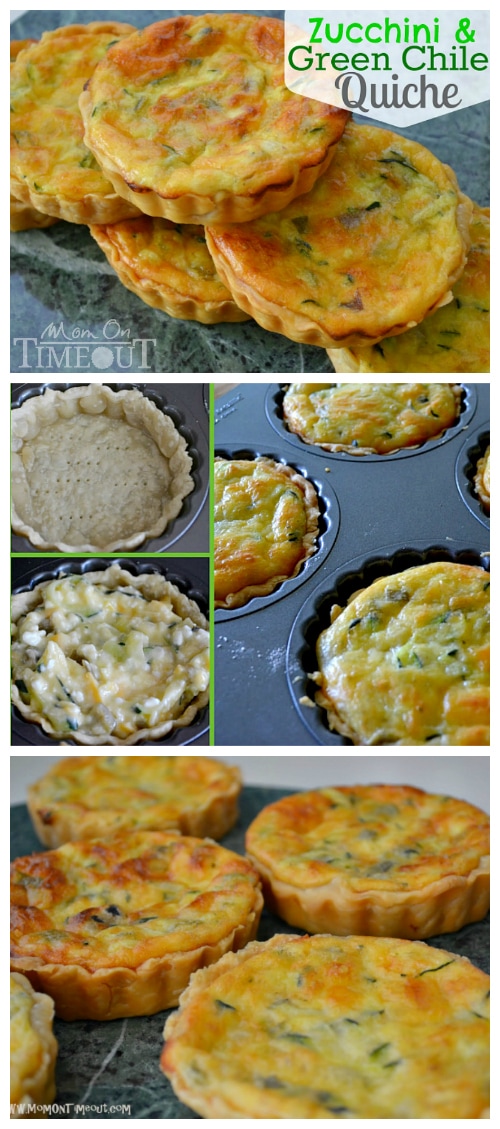 Zucchini and Green Chile Quiche | MomOnTimeout.com