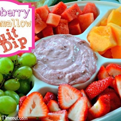 Raspberry Marshmallow Fruit Dip