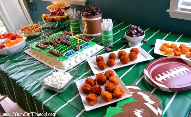 NFL Kickoff Party & Football Field Cake - Mom On Timeout