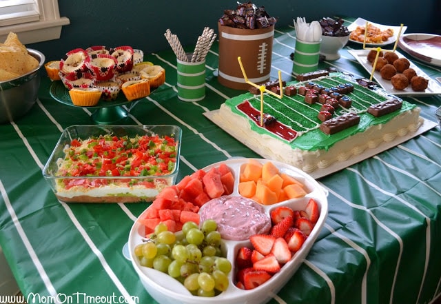 NFL Kickoff Party & Football Field Cake - Mom On Timeout