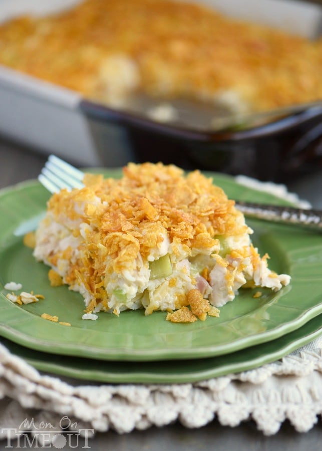 chicken casserole with rice and cornflakes