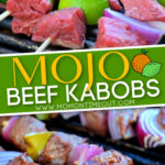 mojo beef kabobs Diagonal Pin Pinterest text overlay