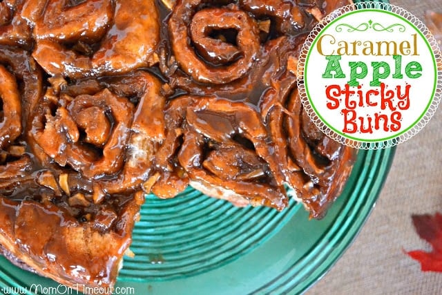 Caramel Apple Sticky Buns | MomOnTimeout.com