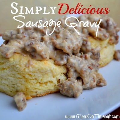 Simply Delicious Sausage Gravy from MomOnTimeout.com | This is my Nana's recipe for sausage gravy - it's simple to prepare and delicious!