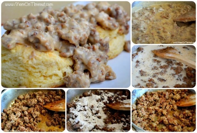 Simply Delicious Sausage Gravy from MomOnTimeout.com | This is my Nana's recipe for sausage gravy - it's simple to prepare and delicious!