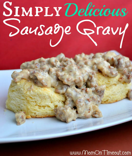 Simply Delicious Sausage Gravy from MomOnTimeout.com | This is my Nana's recipe for sausage gravy - it's simple to prepare and delicious!