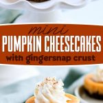 pumpkin cheesecake recipe collage