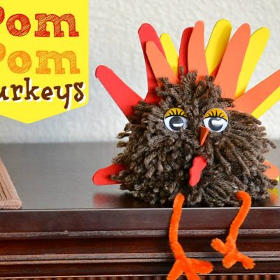 Pom Pom Turkey Thanksgiving Craft