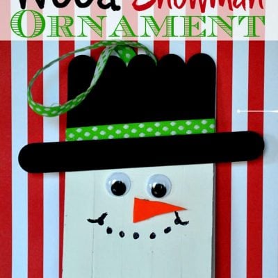 Wood Snowman Ornament