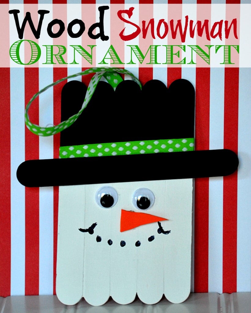 Wood Snowman Ornaments