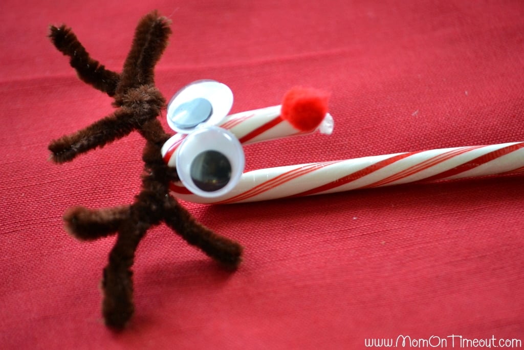 Candy Cane Reindeer Craft Tutorial