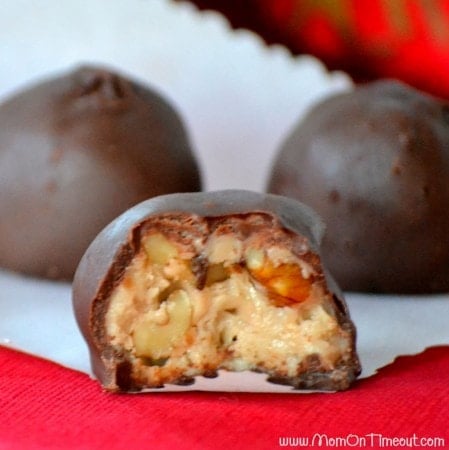 Maple Nut Chocolate Candies - These little morsels are packed full of maple flavor, crunchy nuts and are coated with a rich chocolate shell. | MomOnTimeout.com