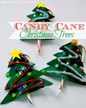 Candy Cane Christmas Trees Craft for Kids