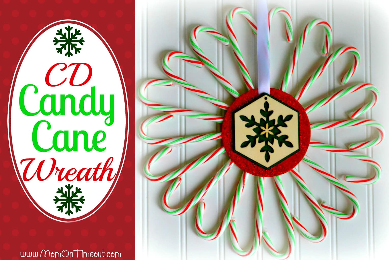 Candy Cane Christmas Wreath Craft