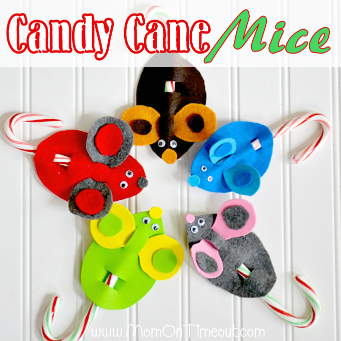 Candy Cane Mice Christmas Craft