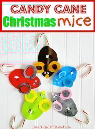 Candy Cane Mice Christmas Craft