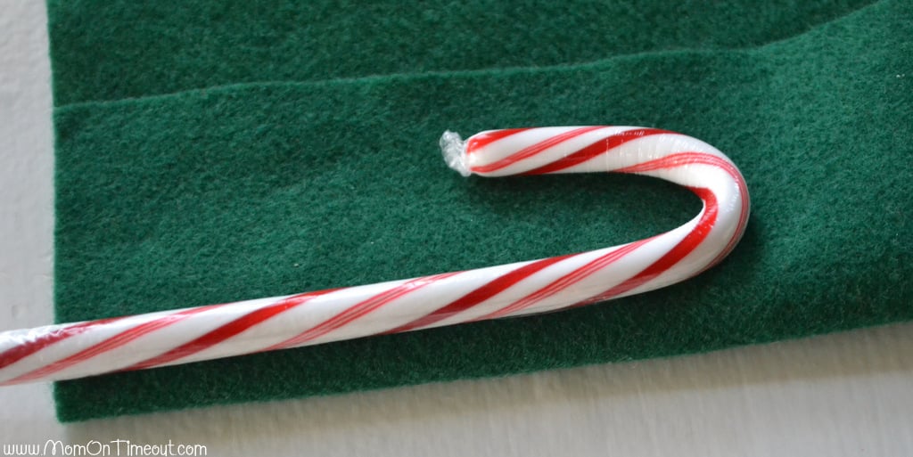 Candy Cane Christmas Craft Step 1