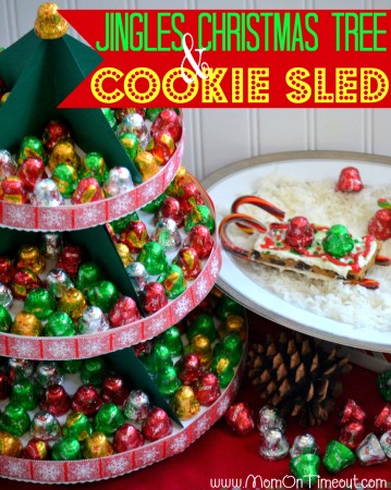 Nestle Jingles Tree and Candy Cane Cookie Sled | MomOnTimeout.com #Christmas #craft #gift #recipe