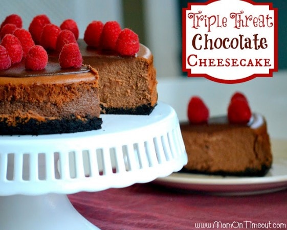 Triple Threat Chocolate Cheesecake