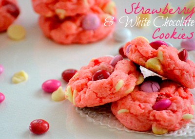 Strawberry Cake Mix Cookies Recipe