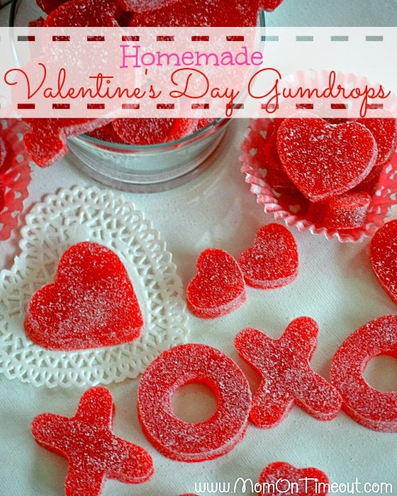 Valentine's Day Homemade Gumdrops | MomOnTimeout.com - Easy to make and yummy to eat! #valentinesday #recipe