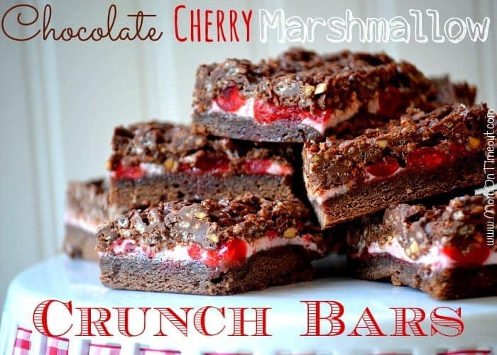 Chocolate Cherry Marshmallow Crunch Bars Recipe