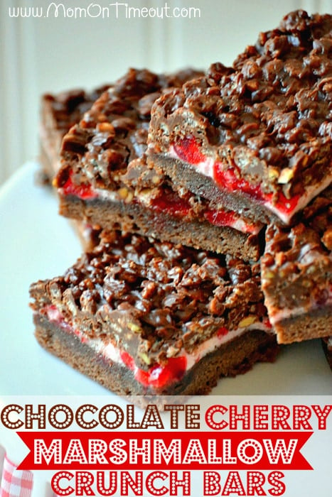 Chocolate Marshmallow Cherry Crunch Bars