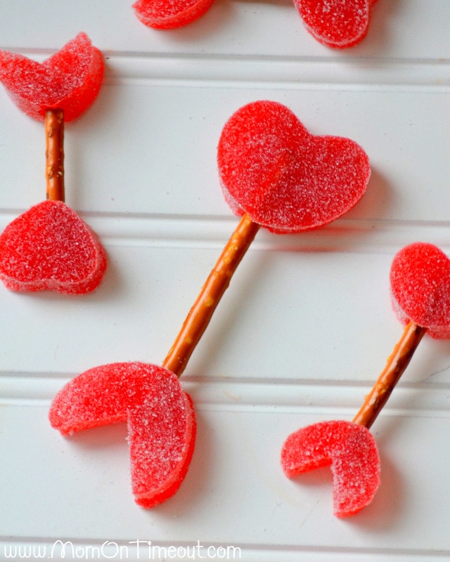 Cupid's Arrows with Homemade Gumdrops from MomOnTimeout.com | #Valentinesday #recipe #kids