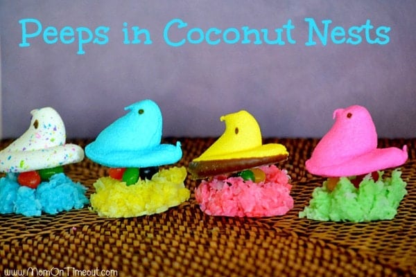 Peeps-in-coconut-nests-with-jelly-beans